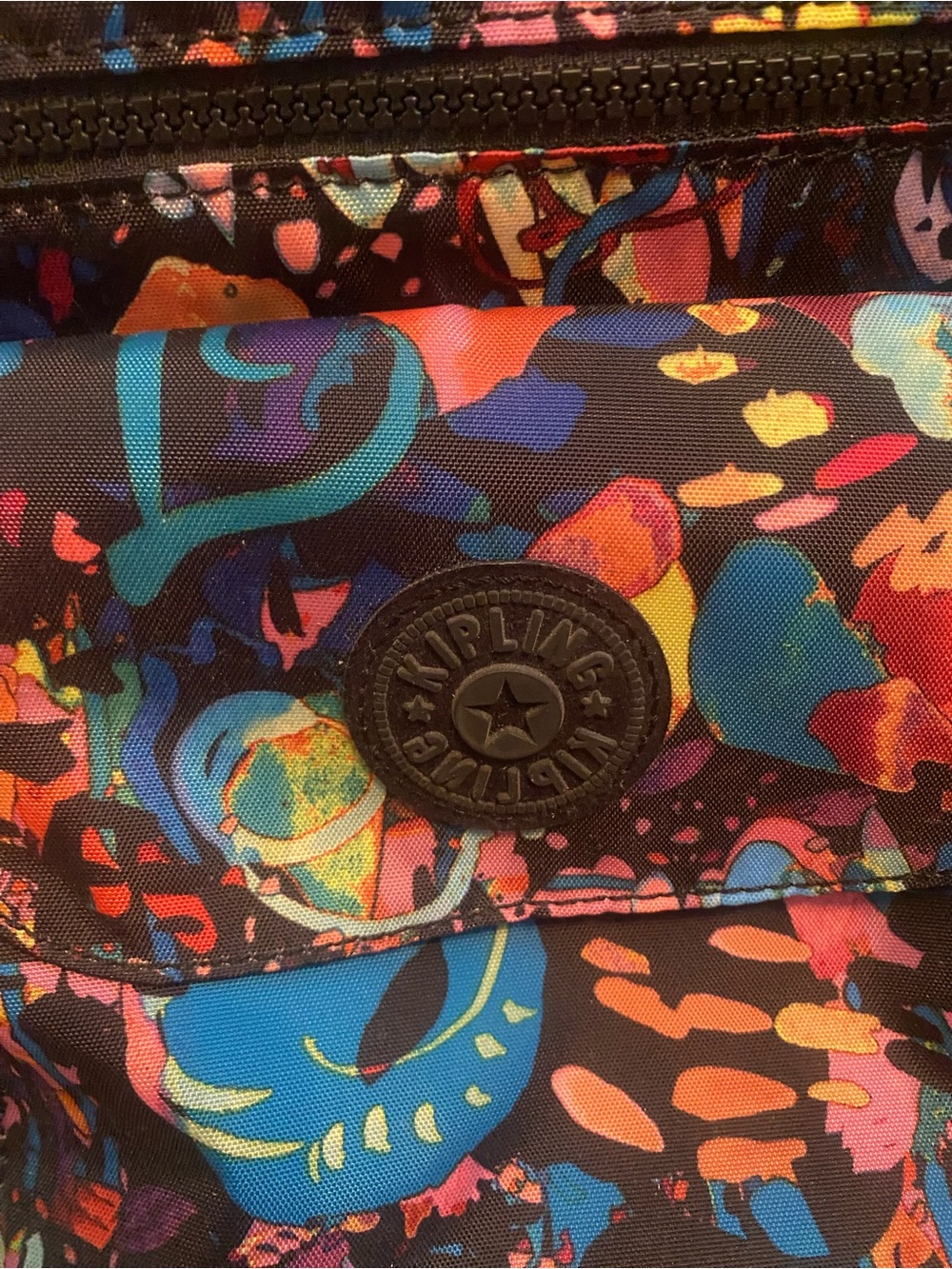 RARE Multicolor Kipling SANAA Rolling Backpack - Wheeled Travel School Bag - Picture 2 of 8